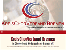 Tablet Screenshot of kreischorverband-bremen.de